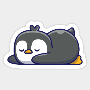 Cute penguin sleeping Sticker